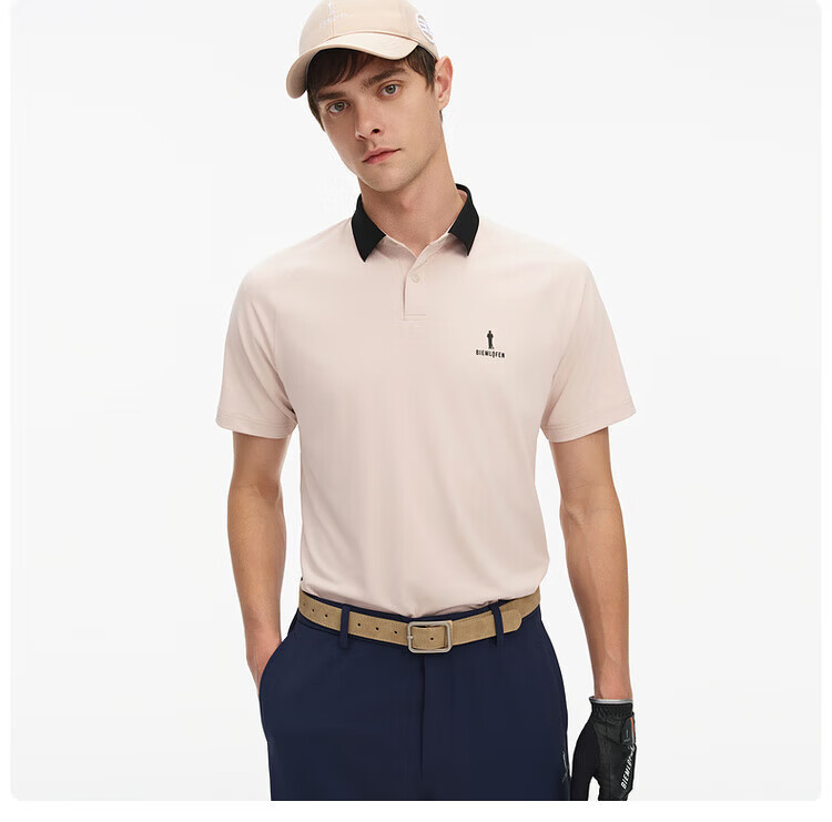 Biyinlefen Golf [Korean Imported Fabric] Spring Summer Men's Casual Sports Stretch Comfortable Soft Skin-friendly Short Sleeve Polo Shirt 16